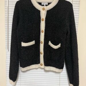 Vox Lux Black and Cream Cardigan